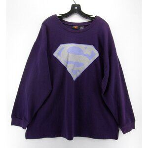 VINTAGE Superman Sweatshirt 2X Plus Warner Bros DC Comics 2001 NEW